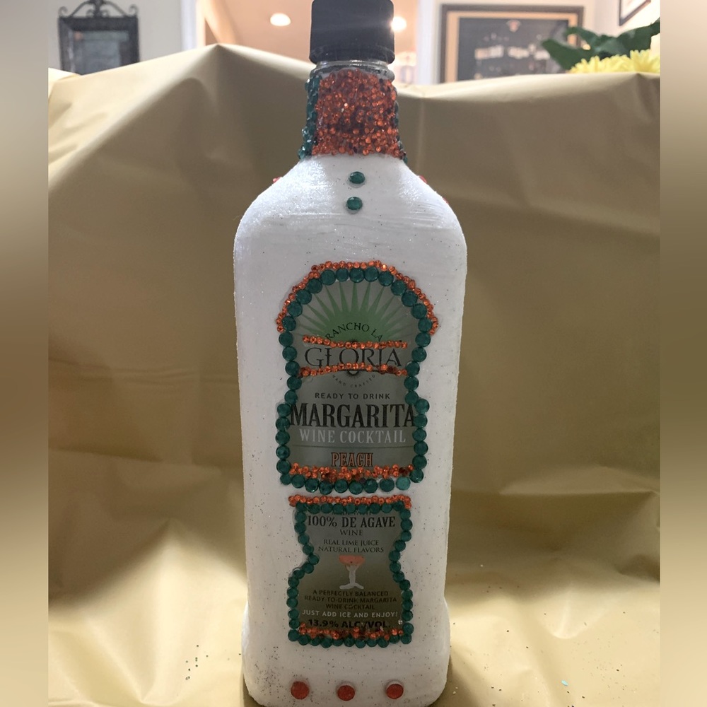 Margarita Wine Cocktail Blinged out bottle